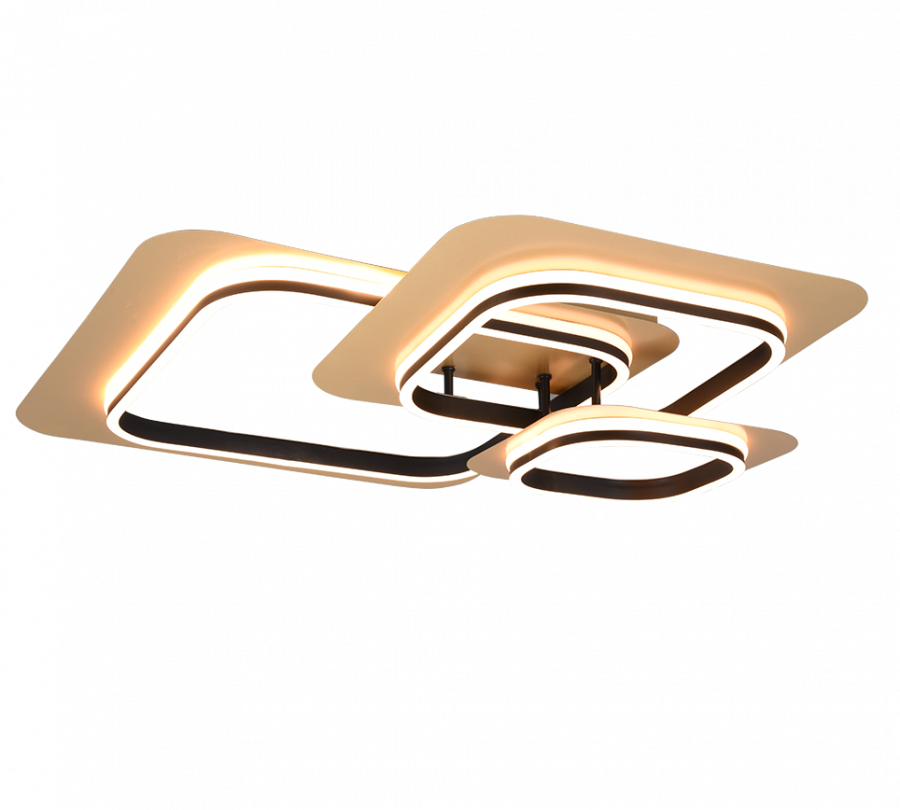 642910380 LUGO Plafondlamp 50w 6150lm 3000k 3StapDim Zwart Goud