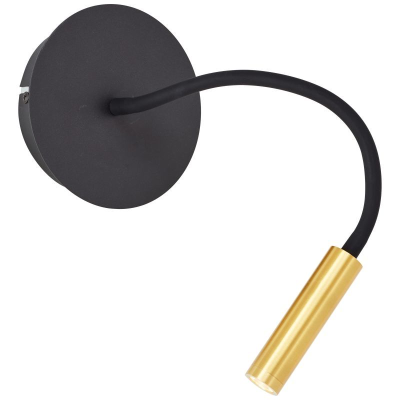 G99947/86 JUTTA Wand Leeslamp 4,1w 270lm 3000k Zwart Goud