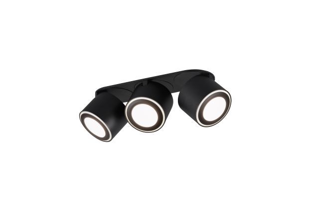 652910332 TAURUS Spot 3x3,5+1,5w 340+110lm 3000k Zwart