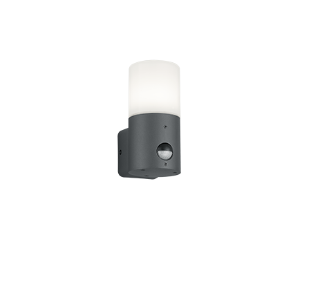 222260142 HOOSIC Tuinlamp E27 Antraciet/Opaal +sensor