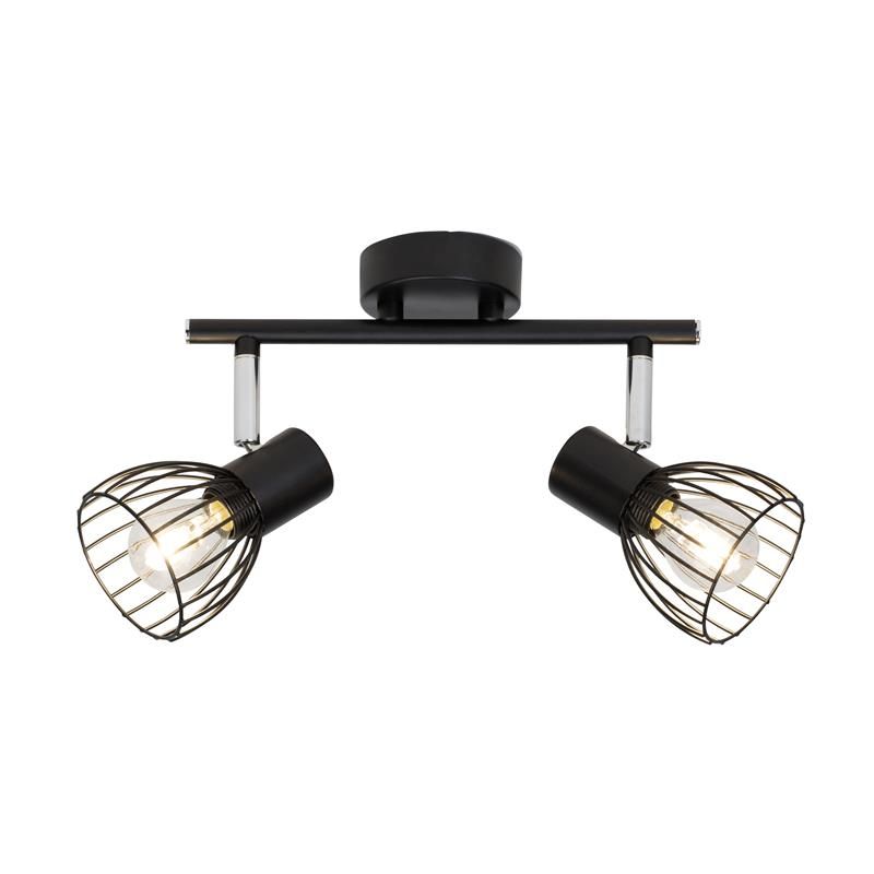 62113/06 BLACKY Spot plafondlicht 2xE14 zwart