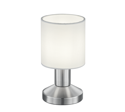595400101 GARDA Touchlamp E14 Aan/Uit Nikkelmat Wit