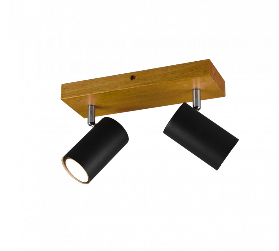 812400232 Marley Spot 2xGU10 Zwart Hout