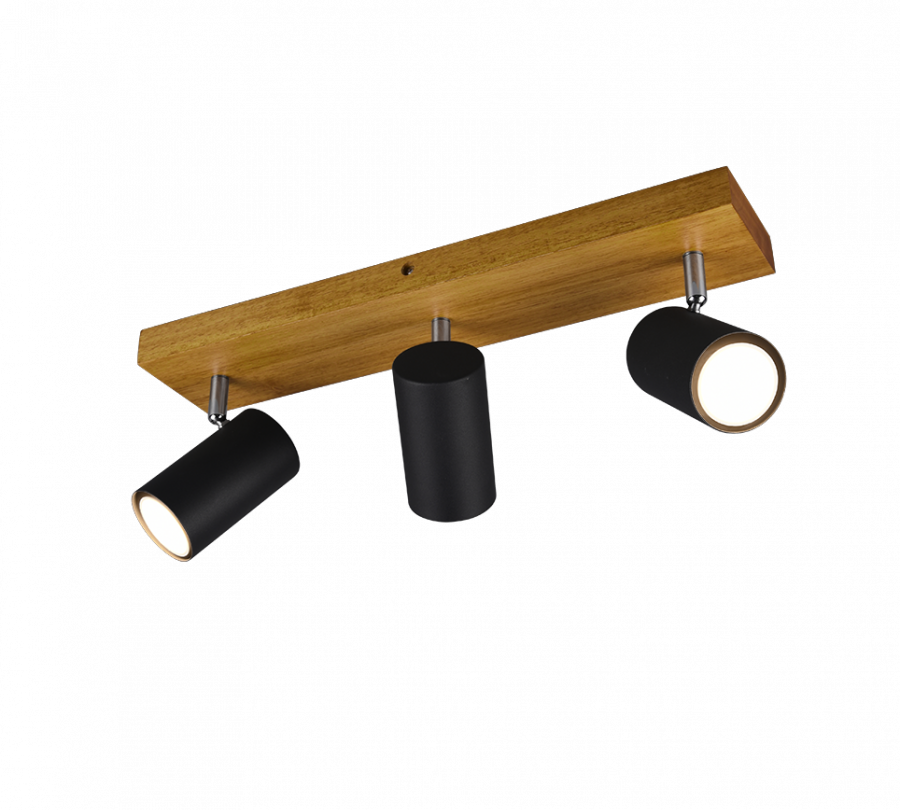 812400332 Marley Spot 3xGU10 Zwart Hout