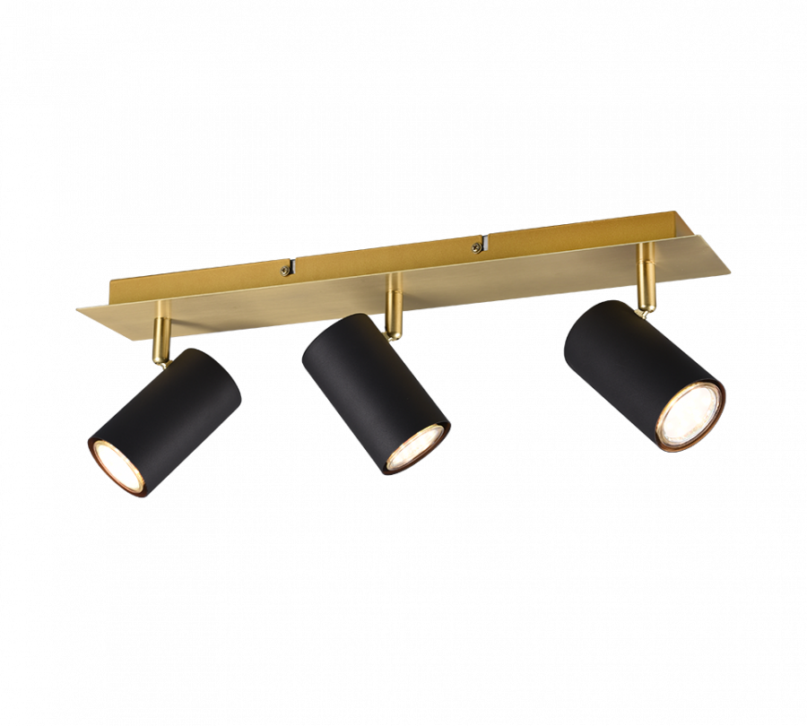 802400380 MARLEY Spot 3xGU10 Mat messing zwart
