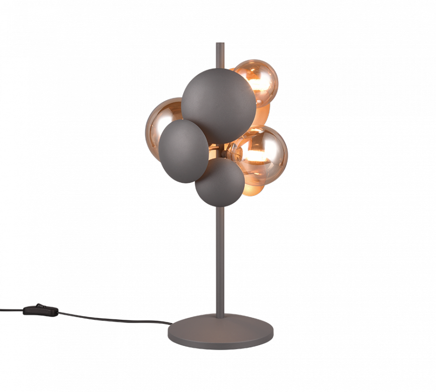 BUBBLE 517400342 Tafellamp 3xG9 Antraciet/Amber