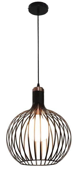 3403556 RAGA Hanglamp E27 zwart mat koper