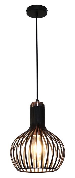 3403550 RAGA Hanglamp E27 zwart mat koper