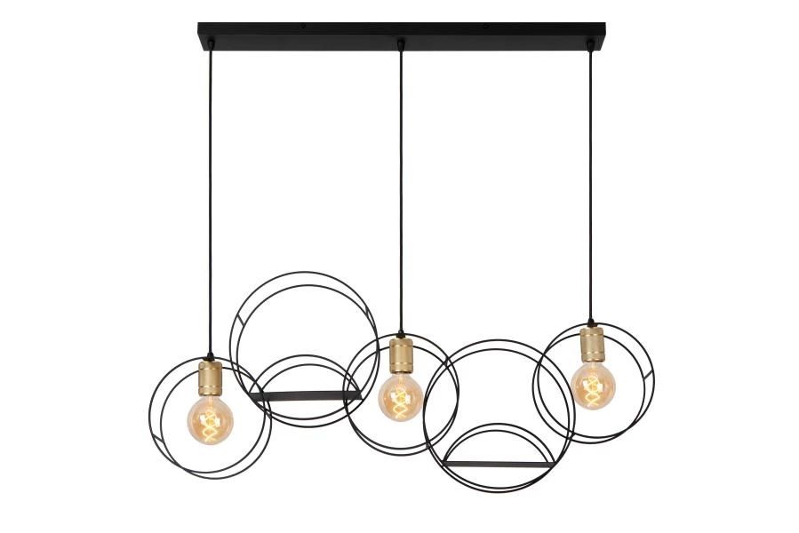 21425/03/30 CIRCLE Hanglamp 3xE27 Zwart