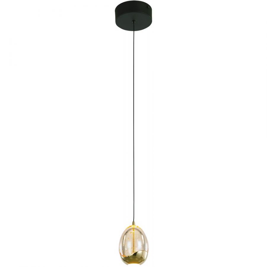 Hanglamp 5w 450lm 2700k zwart/goud