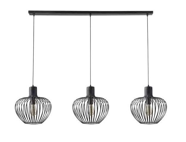 Hanglamp 3xE27 zwart