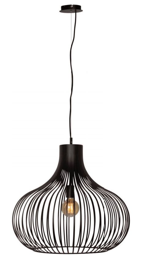 Hanglamp E27 D60 Zwart