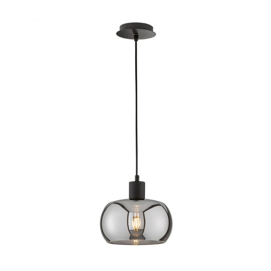 Hanglamp E27 Zwart Smoke