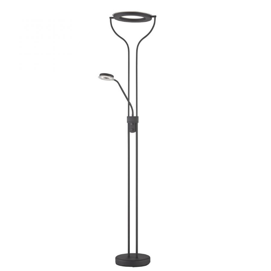 Vloerlamp 30+6,5w 2700>3350>4000k DIM zwart