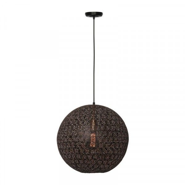 Hanglamp E27 58cm Zwart Goud