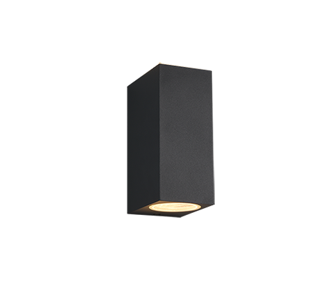 Tuinlamp 2xGU10 IP54 Recht Zwart