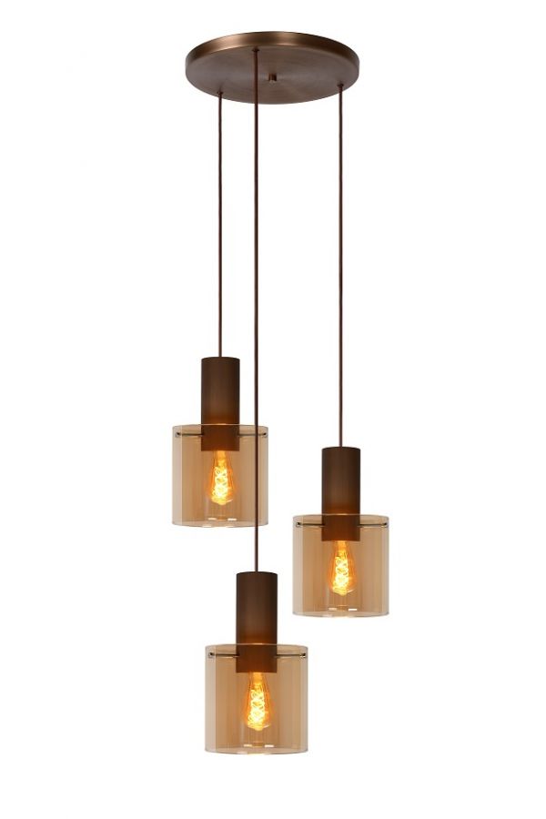 74405/13/62 TOLEDO Hanglamp R3xE27 Amber