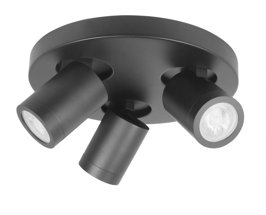 IP44 Spot R3xGU10 Zwart