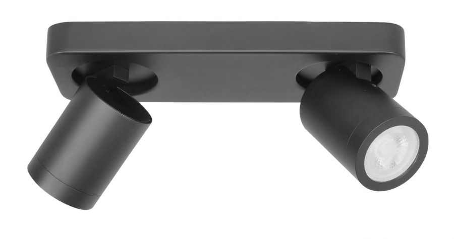 IP44 Spot 2xGU10 Zwart
