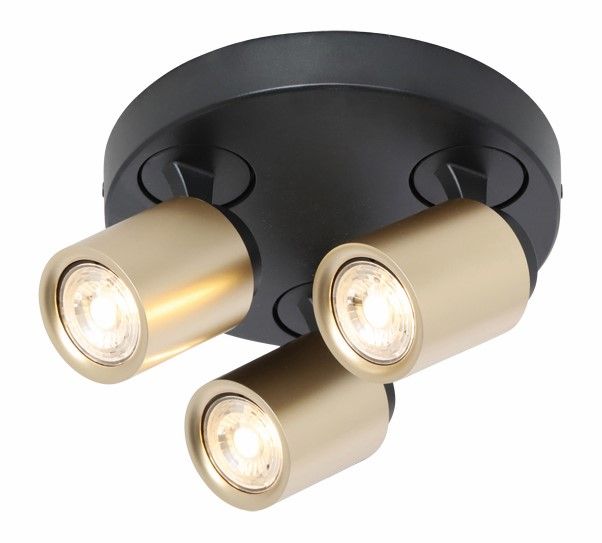 Spot R3xG10 zwart mat goud
