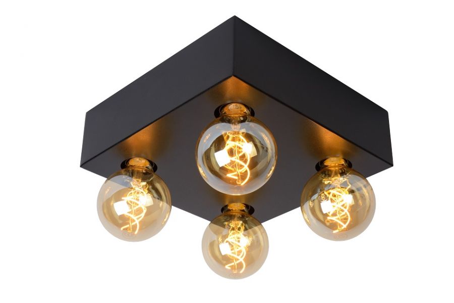 30174/04/30 SURTUS Plafondlamp 4xE27 Zwart