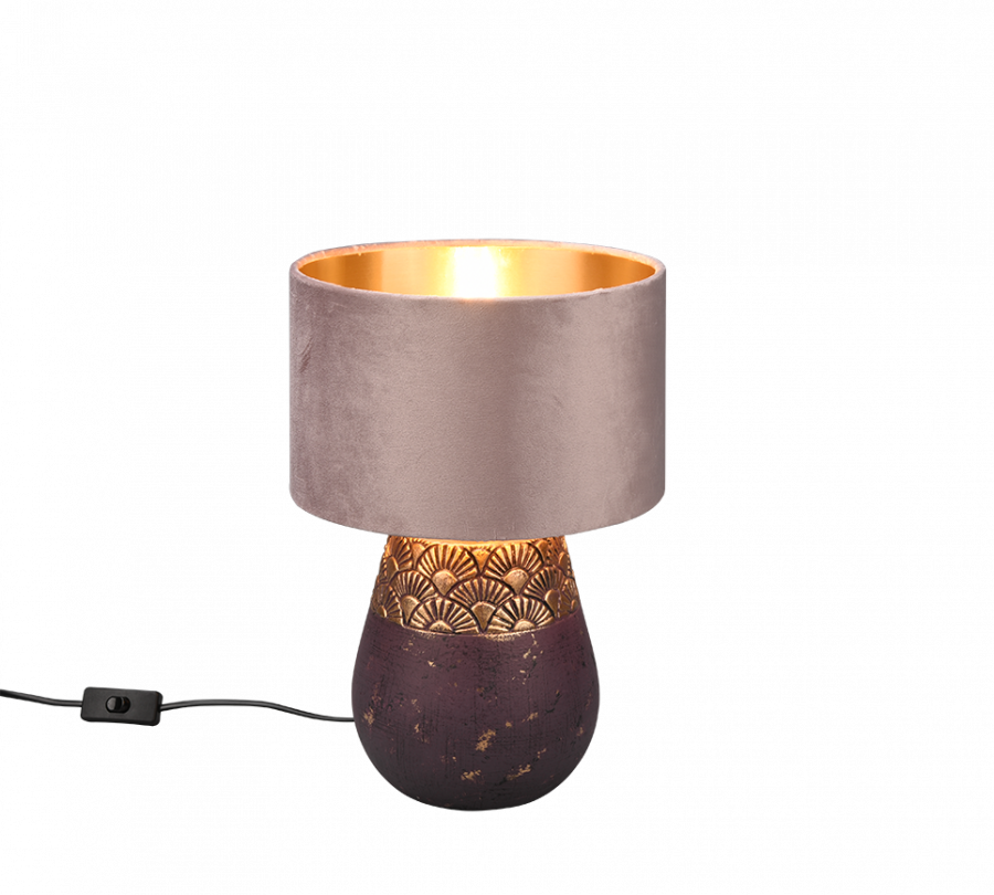 R51231094 KIRAN Tafellamp E27 bruin