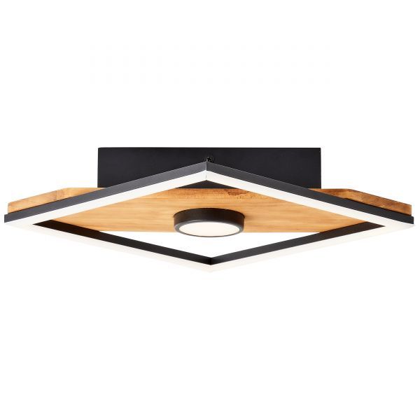 G99755/76 WOODBRIDGE Plafondlamp 17w 1600lm Warm Zwart Hout