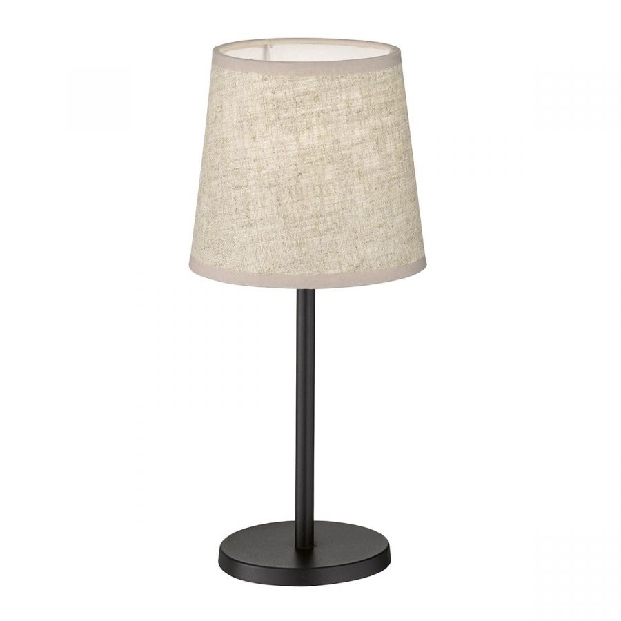 Tafellamp E14 zwart linnen