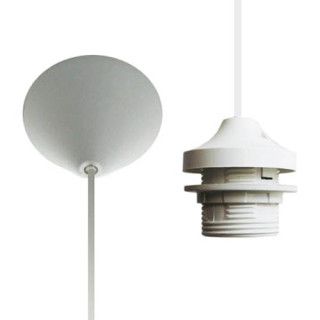 Snoerpendel E27 max 60w wit