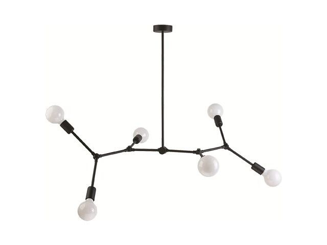 Hanglamp 6xE27 Zwart