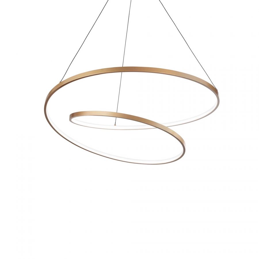 Hanglamp 47w 5000lm 3000k Geborsteld messing